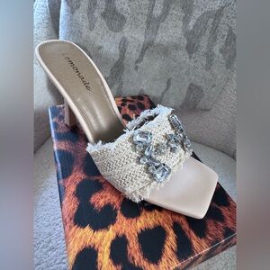 Lemonade Beige Embellished Women's Heels